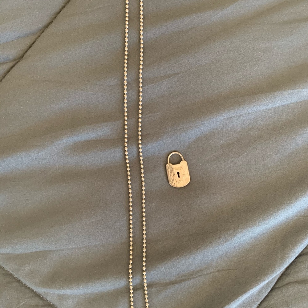 Tiffany & co. ball chain and lock charm